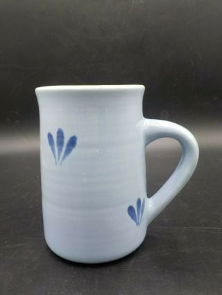 Rare Vintage Red Wing Pottery Delta Blue 16 Ounce Coffee Mug Cup Exc