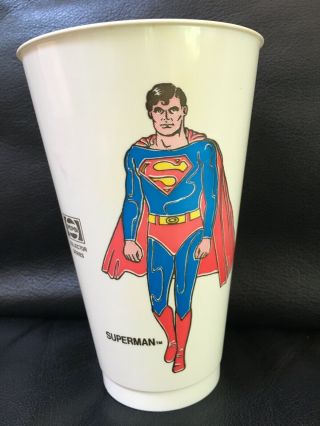 Rare 1978 Superman The Movie Pepsi Collector Series Cup Christopher Reeve
