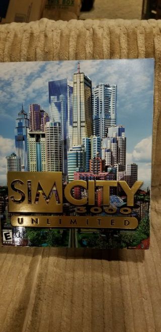 Simcity 3000 Unlimited Rare Vintage Pc Big Box Video Game In Pristine