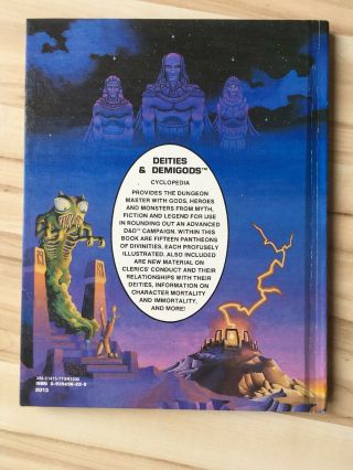 AD&D 1st Ed Hardback - DEITIES & DEMIGODS (FROM 1980 and RARE) 2
