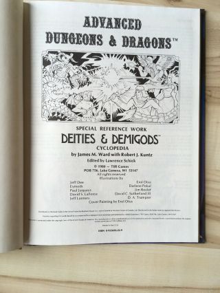 AD&D 1st Ed Hardback - DEITIES & DEMIGODS (FROM 1980 and RARE) 4