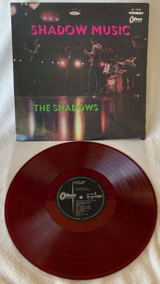 The Shadows " Shadow Music " Ultra - Rare Japanese 1st Pressing On Red Wax