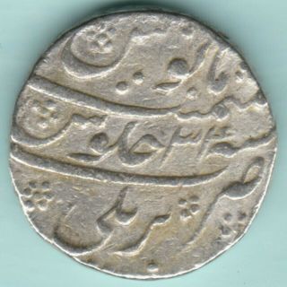 Mughal India Aurangzeb Alamgir Bareli One Rupee Ex Rare Coin