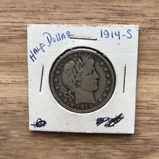 1914 - S Barber Half Dollar - Coin Make Offer Rare