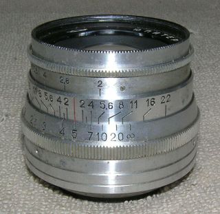 JUPITER 8 2/50 624263 Old Silver Rare Russian USSR lens M39 FED Zorki Leica 2