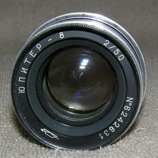 JUPITER 8 2/50 624263 Old Silver Rare Russian USSR lens M39 FED Zorki Leica 7