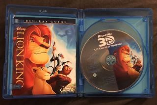 DISNEY THE LION KING 3D BLU RAY,  BLU RAY,  DVD WITH SLIPCOVER RARE OOP 4