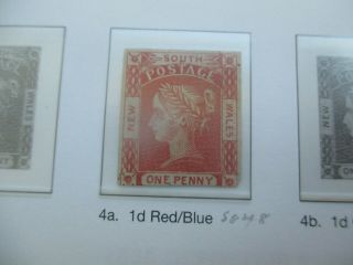Nsw Stamps: 1d Red/ Blue Laureates Imperf - Rare (d98)