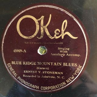 Okeh 45009 Ernest Stoneman Blueridge Mountain Blues Country78 Rpm V 1925 Rare