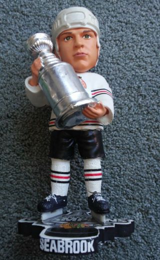 Chicago Blackhawks Brent Seabrook 2010 Stanley Cup Champs Bobblehead Very Rare