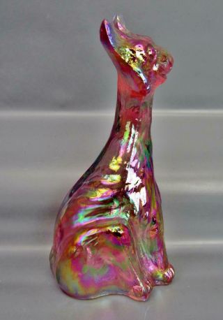 Fenton for Levay ALLEY CAT Rare Ltd.  Run (200) Velva Rose Carnival Figurine 6622 3