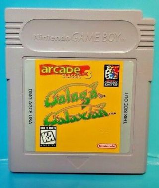 Galaga Galaxian Arcade Classic 3 - Nintendo Game Boy Gb Game Cart Rare