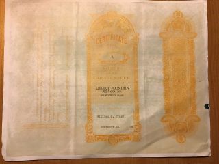 Rare 1928 LeBoeuf Fountain Pen Company Capital Stock Certificate 3