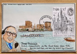 Stamp Exhibition London 1980 Rare Hand Painted 