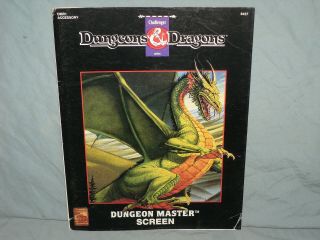 D&d 2nd Ed Accessory - Dmr1 Dungeon Master Screen (very Rare With Module)