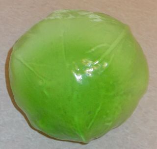 Vintage Murano Style Blown Glass Head Of Lettuce Cabbage Green 5x4 Rare