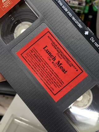 RARE HORROR VHS LUNCHMEAT (Tapeworm /monogram) 6
