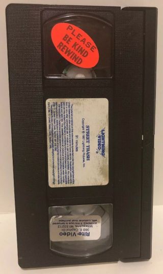 VHS Street Trash rare Eighties horror. 5