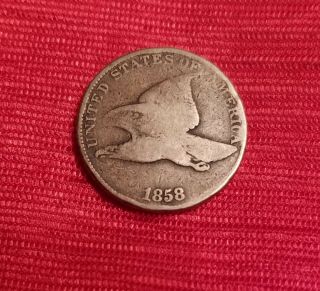 1858 1c Vg,  Flying Eagle Cent Penny◇☆◇☆ Very Rare