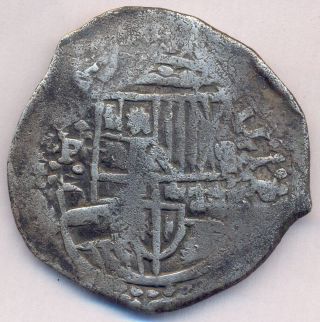 Cob Potosi 8 Reales 1649 O Philip Iv Countermarked Rare Capitana