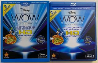 Disney Wow World Of Wonder Blu Ray 2 Disc Set,  Rare Oop Slipcover Sleeve Buy It