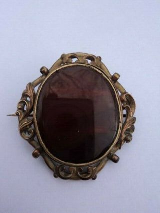 Rare 19th C. ,  Victorian,  Arts & Crafts,  Scottish Banded Agate Pin Brooch/pendant