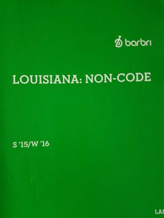 Rare 2015 - 2016 Barbri Bar Exam Review Louisiana Non - Code Outlines Fast Ship