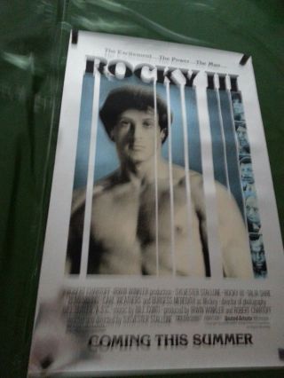 1983 Rocky 111 Movie Poster Sylvester Stallone Mylaur Heavy Stock RARE 2