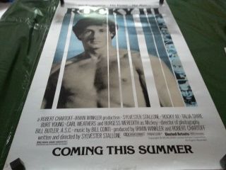 1983 Rocky 111 Movie Poster Sylvester Stallone Mylaur Heavy Stock RARE 5