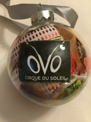 Rare Cirque Du Soleil OVO Glass Ornament Costume Fabric Ball 2