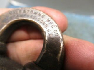 YALE ptpk push padlock lock w/key.  Very rare w/1880 patent date on the shackle 4