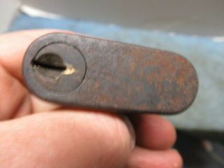 YALE ptpk push padlock lock w/key.  Very rare w/1880 patent date on the shackle 5