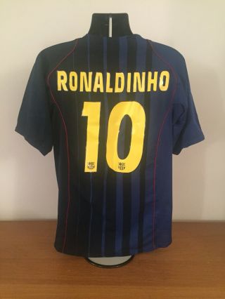 Barcelona Away Shirt 2003/04 Ronaldinho 10 Xl Vintage Rare