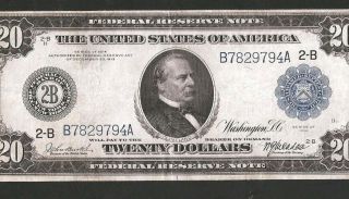 Rare Burke/ Macadoo York 1914 $20 Large Frn