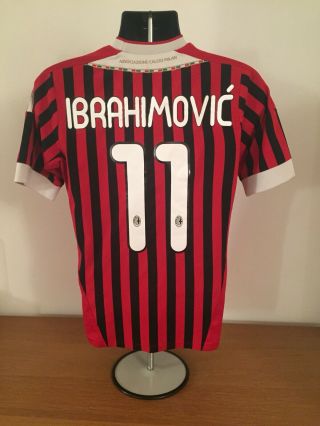 Ac Milan Home Shirt 2011/12 Ibrahimovic 11 Small Vintage Rare