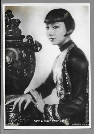 Anna May Wong Rare French Ross Verlag Luxus Card 5477/1 1930 