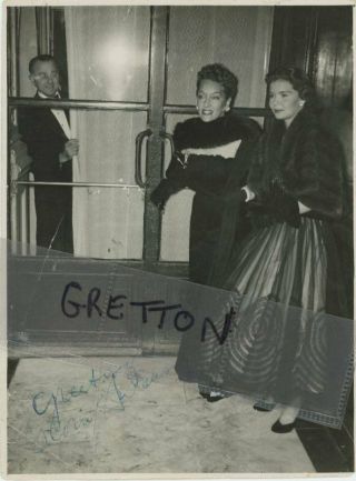 Gloria Swanson Rare Candid Signed Photo