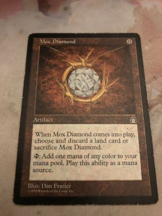 Mtg Mox Diamond Magic The Gathering Artifact Stronghold 1998 Hp/mp