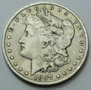 1897 - O Morgan Dollar Rare Key Date Us Silver $1 Scarce Coin,