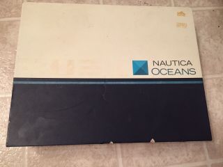 Nautica Oceans 3 Pc Gift Set 3.  4 Oz 100ml Edt Spray After Shave Shower Gel Rare