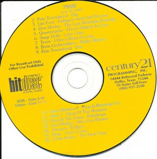 Hitdisc 795b Various Rare Radio Only Cd Lita Ford Queensryche Don Henley After 7