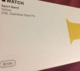 Rare Apple Yellow Sport Band Authentic/genuine/oem 38mm 40mm