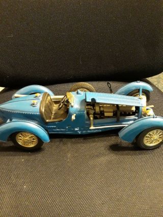 Rare Burago 1/18 1934 Bugatti Type 59 Blue (No Box) 2