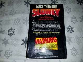 Make Them Die Slowly Big Box VHS Rare oop Thriller video 3