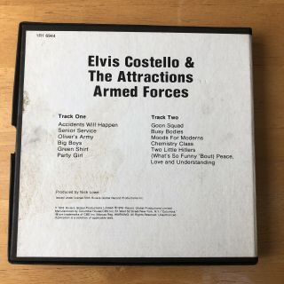 ELVIS COSTELLO & The ATTRACTIONS Armed Forces RARE 1979 R2R reel tape 1R1 6944 3