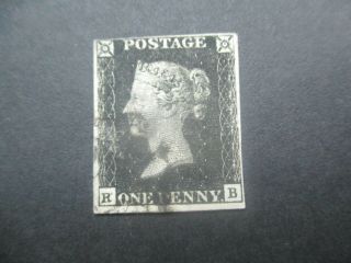 Uk Stamps: Penny Black - Rare (c78)