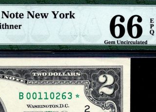 2009 $2 Star Note ( (York))  • PMG 66 EPQ • RARE Key ( (128K))  Fr.  1939 - B 2