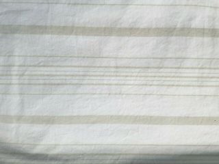 Simply Shabby Chic Neutral Stripe King Flat Sheet White Rare