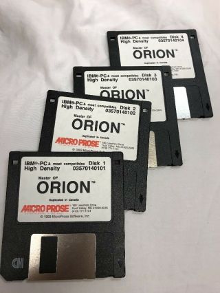 Rare Master Of Orion Big Box IBM 3.  5 