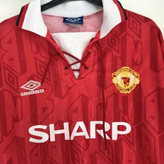 Rare Vintage Umbro Manchester United Home Long 1992/94 Season